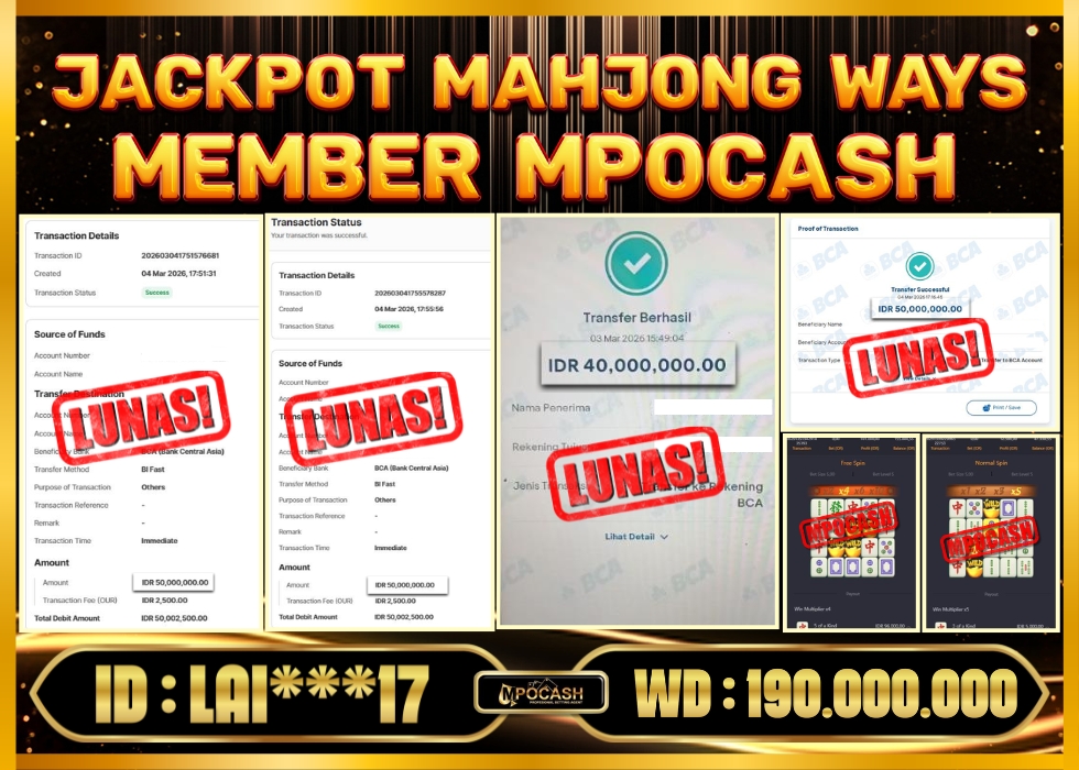 MPOCASH JACKPOT MAHJONG WAYS